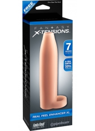 Телесная насадка Real Feel Enhancer XL - 17 см. - Pipedream - в Новомосковске купить с доставкой