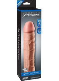 Телесная насадка Fantasy X-tensions Perfect 2  Extension - 20,3 см. - Pipedream - в Новомосковске купить с доставкой