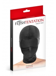 Сплошная маска-шлем с имитацией повязки для глаз - Fetish Tentation - купить с доставкой в Новомосковске