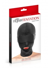 Сплошная маска на голову с прорезью для рта - Fetish Tentation - купить с доставкой в Новомосковске
