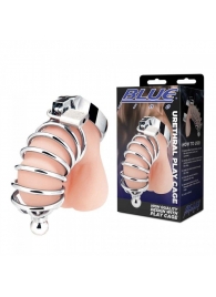 Серебристая клетка для члена Urethral Play Cage - BlueLine - купить с доставкой в Новомосковске