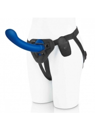 Синяя насадка Remote Control P-Spot G-Spot с черными трусиками - 20 см. - Pegasus - купить с доставкой в Новомосковске