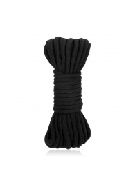 Черная хлопковая веревка для связывания Bondage Rope - 10 м. - Lux Fetish - купить с доставкой в Новомосковске