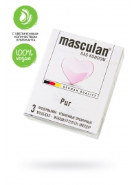 Супертонкие презервативы Masculan Pur - 3 шт. - Masculan - купить с доставкой в Новомосковске