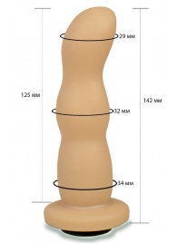 Телесная рельефная насадка Harness - 14,2 см. - LOVETOY (А-Полимер) - купить с доставкой в Новомосковске