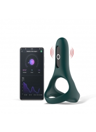 Изумрудное виброкольцо Magic Motion Rise с подхватом мошонки - Magic Motion - в Новомосковске купить с доставкой