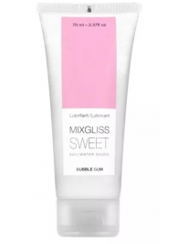 Смазка на водной основе Mixgliss Sweet с ароматом бабл-гам - 70 мл. - Mixgliss - купить с доставкой в Новомосковске