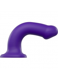 Фиолетовый фаллоимитатор-насадка Strap-On-Me Dildo Dual Density size L - 19 см. - Strap-on-me - купить с доставкой в Новомосковске
