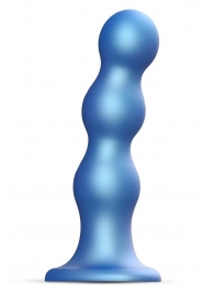 Голубая насадка Strap-On-Me Dildo Plug Balls size S - Strap-on-me - купить с доставкой в Новомосковске
