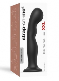 Черная насадка Strap-On-Me Dildo Plug P G size XXL - Strap-on-me - купить с доставкой в Новомосковске