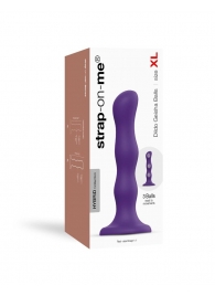 Фиолетовая насадка Strap-On-Me Dildo Geisha Balls size XL - Strap-on-me - купить с доставкой в Новомосковске