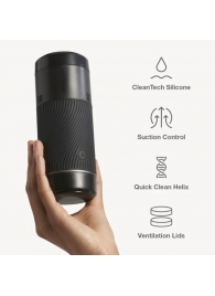 Черный мастурбатор с контролем всасывания Arcwave Pow Stroker - Arcwave - в Новомосковске купить с доставкой