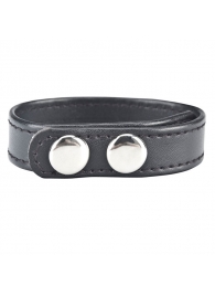 Кольцо на пенис SNAP COCK RING из искусственной кожи на клепках - BlueLine - в Новомосковске купить с доставкой
