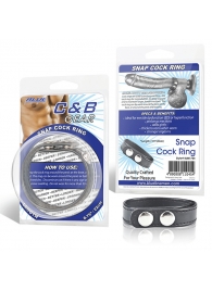 Кольцо на пенис SNAP COCK RING из искусственной кожи на клепках - BlueLine - в Новомосковске купить с доставкой