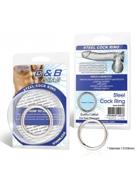Стальное эрекционное кольцо STEEL COCK RING - 4.5 см. - BlueLine - в Новомосковске купить с доставкой