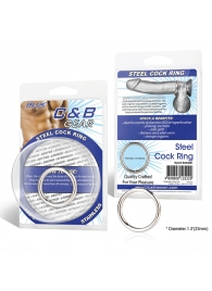Стальное эрекционное кольцо STEEL COCK RING - 3.5 см. - BlueLine - в Новомосковске купить с доставкой