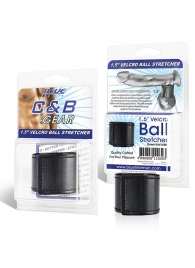 Хомут-утяжка для мошонки из искусственной кожи на липучке VELCRO BALL STRETCHER- 4 см. - BlueLine - в Новомосковске купить с доставкой