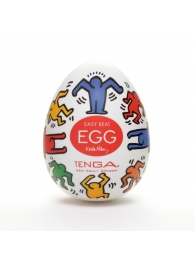 Мастурбатор-яйцо Keith Haring EGG DANCE - Tenga - в Новомосковске купить с доставкой