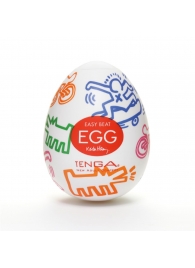 Мастурбатор-яйцо Keith Haring EGG STREET - Tenga - в Новомосковске купить с доставкой