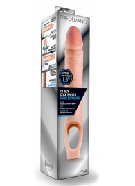 Телесная насадка на пенис 10 Inch Cock Sheath Extender - 25 см. - Blush Novelties - в Новомосковске купить с доставкой