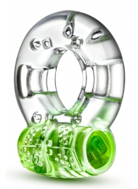 Зеленое эрекционное виброкольцо Arouser Vibrating C-Ring - Blush Novelties - в Новомосковске купить с доставкой