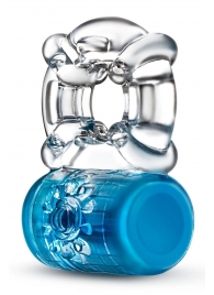 Синее эрекционное виброкольцо Pleaser Rechargeable C-Ring - Blush Novelties - в Новомосковске купить с доставкой