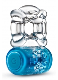 Синее эрекционное виброкольцо One Night Stand Vibrating C-Ring - Blush Novelties - в Новомосковске купить с доставкой