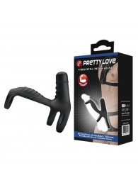 Черная вибронасадка на пенис Vibrating Penis Sling - Baile - в Новомосковске купить с доставкой