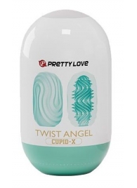 Бирюзовый мастурбатор-яйцо Twist Angel - Baile - в Новомосковске купить с доставкой