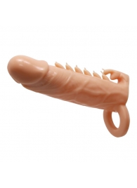 Телесная удлиняющая насадка Penis Sleeve Emmitt - 17 см. - Baile - в Новомосковске купить с доставкой
