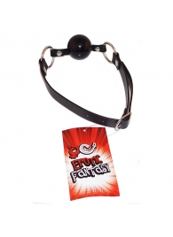 Силиконовый черный кляп-шарик на ремне Black Ballgag - Erotic Fantasy - купить с доставкой в Новомосковске