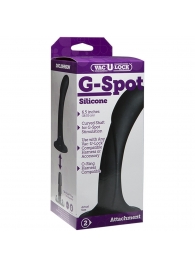 Черная изогнутая насадка Vac-U-Lock G-Spot - 16,5 см. - Doc Johnson - купить с доставкой в Новомосковске