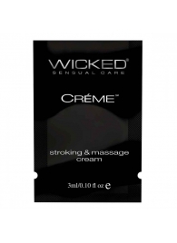 Крем для массажа и мастурбации Wicked Stroking and Massage Creme - 3 мл. - Wicked - купить с доставкой в Новомосковске