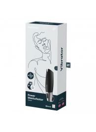 Черный мастурбатор с вибрацией Power Masturbator - Satisfyer - в Новомосковске купить с доставкой