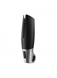 Черный мастурбатор с вибрацией Power Masturbator - Satisfyer - в Новомосковске купить с доставкой
