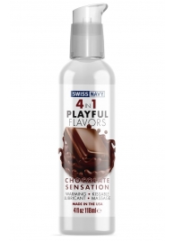 Массажный гель 4-в-1 Chocolate Sensation с ароматом шоколада - 118 мл. - Swiss navy - купить с доставкой в Новомосковске