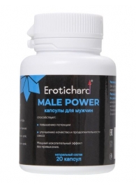 Капсулы для мужчин Erotichard male power - 20 капсул (0,370 гр.) - Erotic Hard - купить с доставкой в Новомосковске