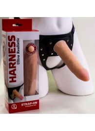 Страпон Харнесс из трусиков и насадки-фаллоса - 17,5 см. - LOVETOY (А-Полимер) - купить с доставкой в Новомосковске