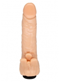 Телесная гелевая насадка-фаллос с клиторальными лепестками - 18,5 см. - LOVETOY (А-Полимер) - купить с доставкой в Новомосковске