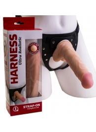 Страпон Harness из двух предметов: регулируемые трусики и насадка-фаллос - 17,5 см. - LOVETOY (А-Полимер) - купить с доставкой в Новомосковске