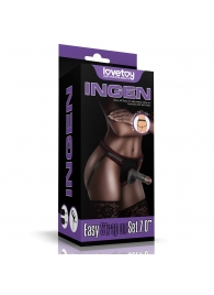 Женский темнокожий страпон Easy Strapon Set 7 Inch - 18 см. - Lovetoy - купить с доставкой в Новомосковске