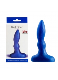 Синий анальный стимулятор Beginners p-spot massager - 11 см. - Lola Games - в Новомосковске купить с доставкой