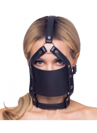 Черный намордник с кляпом-шаром Head Harness With A Gag - Orion - купить с доставкой в Новомосковске