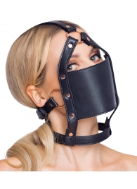 Черный намордник с кляпом-шаром Head Harness With A Gag - Orion - купить с доставкой в Новомосковске