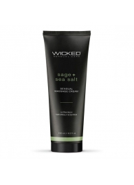 Массажный легкий крем WICKED Sage plus Sea Salt - 120 мл. - Wicked - купить с доставкой в Новомосковске