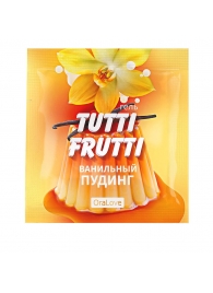Пробник гель-смазки Tutti-frutti со вкусом ванильного пудинга - 4 гр. - Биоритм - купить с доставкой в Новомосковске