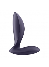 Фиолетовый анальный вибростимулятор Power Plug - Satisfyer - в Новомосковске купить с доставкой
