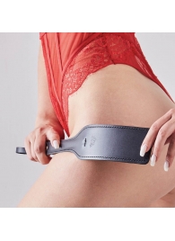 Черная кожаная шлепалка SitaBlack - 30 см. - Sitabella - купить с доставкой в Новомосковске