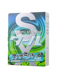 Презервативы Sagami Xtreme Mint с ароматом мяты - 3 шт. - Sagami - купить с доставкой в Новомосковске