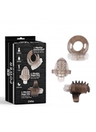 Набор из 3 дымчатых эрекционных колец с вибрацией Teasers Ring Kit - Chisa - в Новомосковске купить с доставкой